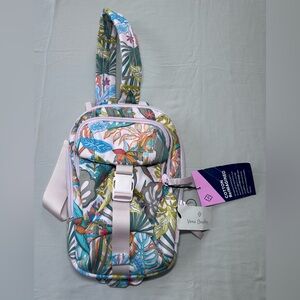 NWT Vera Bradley Women’s cotton Utility Sling Backpack, Rain Forest Canopy